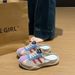 Little White Shoes Children's Thick-soled Casual Women's Shoes Mesh Breathable Half-drag Board Shoes Tide_vogvips.com