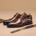 Euro Step Men's Top Layer Cowhide Business Formal Men Genuine British Brogue Carved Wedding Shoes Pure Leather_vogvips.com