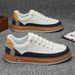 Men's Trendy Low Cut Breathable Casual Board Lightweight And Versatile, One Foot Sports Leather Shoes, Autumn New_vogvips.com