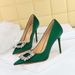 3265-K5 Fashion Banquet Women's Slim Ultra High Heels Shallow Mouth Pointed Water Diamond Button Single Shoes Women_vogvips.com