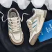 Sneakers Mesh Leather Blue Women's Unisex Breathable Shock Running Elastic Kitten Heel Square Pointed Toe PU Sole_vogvips.com