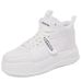 High Top White For Women, Autumn Winter New Item, Niche Versatile Sports And Leisure Board Shoes, Sponge Cake Thick E52_vogvips.com