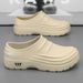 Summer Chef Shoes Anti Slip And Oil Proof Work Shoes Lazy Slippers Casual Trendy Slipper One Step Fashion Garden Shoes For Beach_vogvips.com