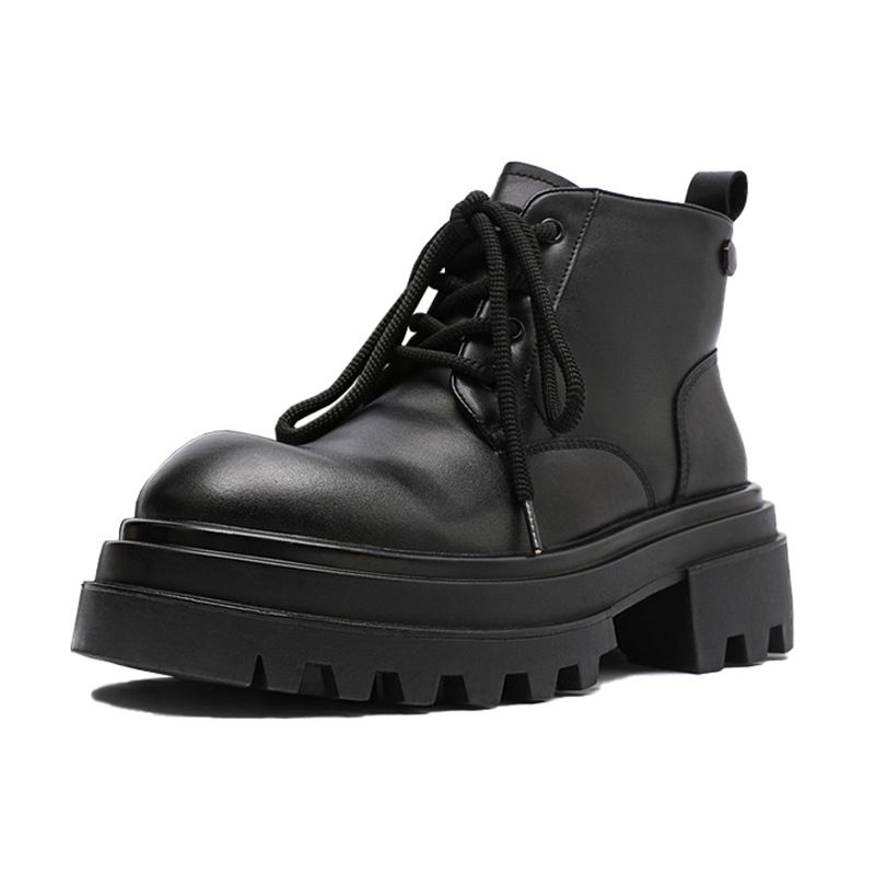 Men's Chelsea Boots Platform Martin Boots Height Increasing Casual Short Boots Tooling Men's Boots_vogvips.com