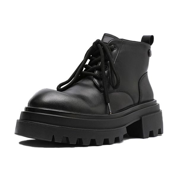 Men's Chelsea Boots Platform Martin Boots Height Increasing Casual Short Boots Tooling Men's Boots_vogvips.com