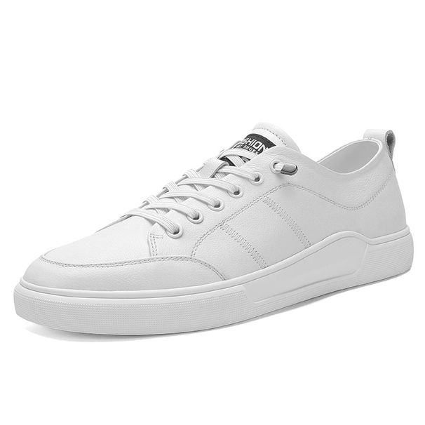 Men's Round Head Shallow Mouth First Layer Casual Men's Board Shoes Elastic Band Breathable Low Heel Men's Shoes_vogvips.com