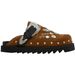 Men's With Metal Buckle, Closed-Toe Mules, Summer Fashion Retro Dark Style Thick-Soled Slippers, Beach Shoes_vogvips.com