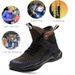 High Top Labor Protection Smashing, Anti Piercing, Breathable, Lightweight Steel Toe Protective Safety Shoes,_vogvips.com