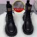 Martin For Women Trendy British Style Thick Sole Versatile 2024 New Winter Fleece-Lined Short Spring Autumn Single Boots_vogvips.com