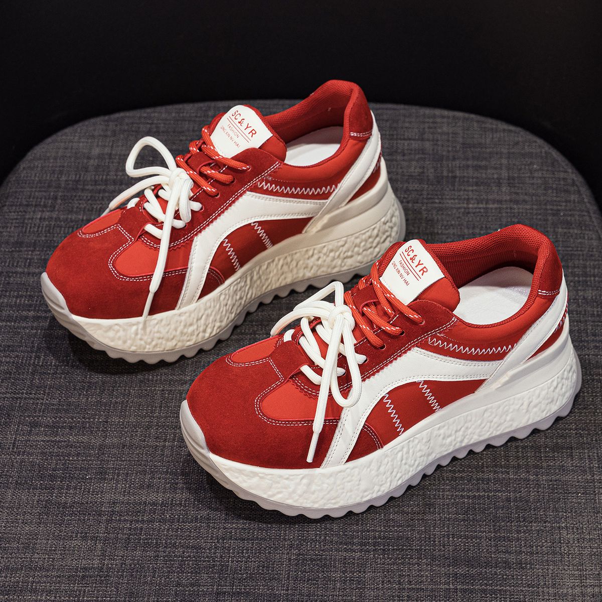 Inner Height Increase Small Forrest Gump Shoes Women's Shoes Platform Casual Lightweight Sports Dad Shoes Women_vogvips.com