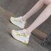 Thick-soled Transparent Net Little White Shoes Women's Single Net Casual And Light Versatile Small Fragrant Wind Sports Dad Shoes_vogvips.com