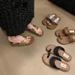 Unique Design Slip-On Toe For Women Summer 2025 New Style To Match Skirts Beach Flat Roman Sandals_vogvips.com