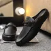 Leather Men Half Slippers Summer Breathable Mens Casual Shoes Slip-on Lazy Driving Shoes Comfortable Walking Loafers Moccasins_vogvips.com