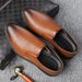 Men's Perforated Leather Breathable Low-Top Formal Slip-On Shoes_vogvips.com