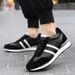 Casual Heightening Men's Shoes Sports Color Matching Striped Suede Soft-soled Shoes_vogvips.com