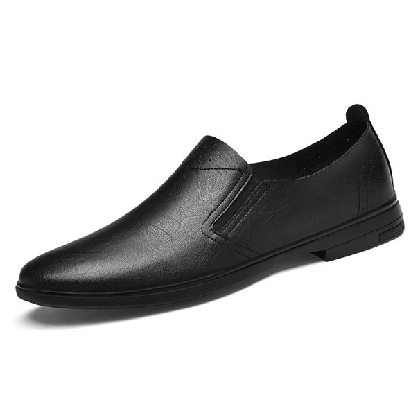 Men's Casual Leather Shoes Overalls Soft-soled Lazy Shoes Driving Shoes_vogvips.com