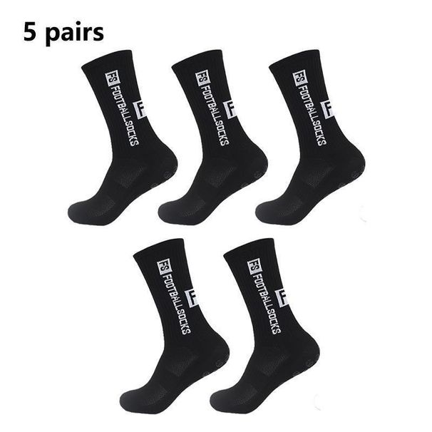 5pairs/set Football Grip Socks – Anti-Slip Sports Socks (Breathable & Moisture-Wicking)_vogvips.com