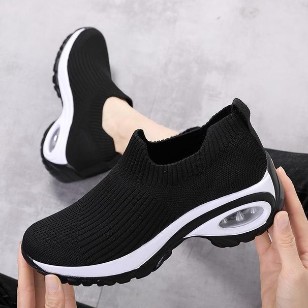 2024 Summer New Women Fashion Casual Sport Wedge Platform Sneakers Ladies Breathable Vulcanized Shoes_vogvips.com