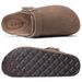 Crestar Women's Suede Clogs With Adjustable Strap Adult Fashion Cork Footbed Leather Mules New Outdoor Comfortable Potato Shoes_vogvips.com