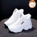 Women's 2025 Winter New Fleece-Lined Cotton Shoes Versatile Height-Increasing Casual Sneakers Non-Slip Warm Snow Boots_vogvips.com