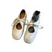 Lancui Version ~ Versatile White For Women, Hollow Lace-up Genuine Leather Single Shoes, Square Toe Flat Comfortable_vogvips.com