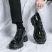 Lacquer Big Toe For Men's Autumn British Style Cowhide Glossy Surface Thick Sole Height Increase Matching Suit Wedding_vogvips.com