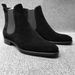 deer leather casual men's boots, suede high top boots, Martin boots for men_vogvips.com