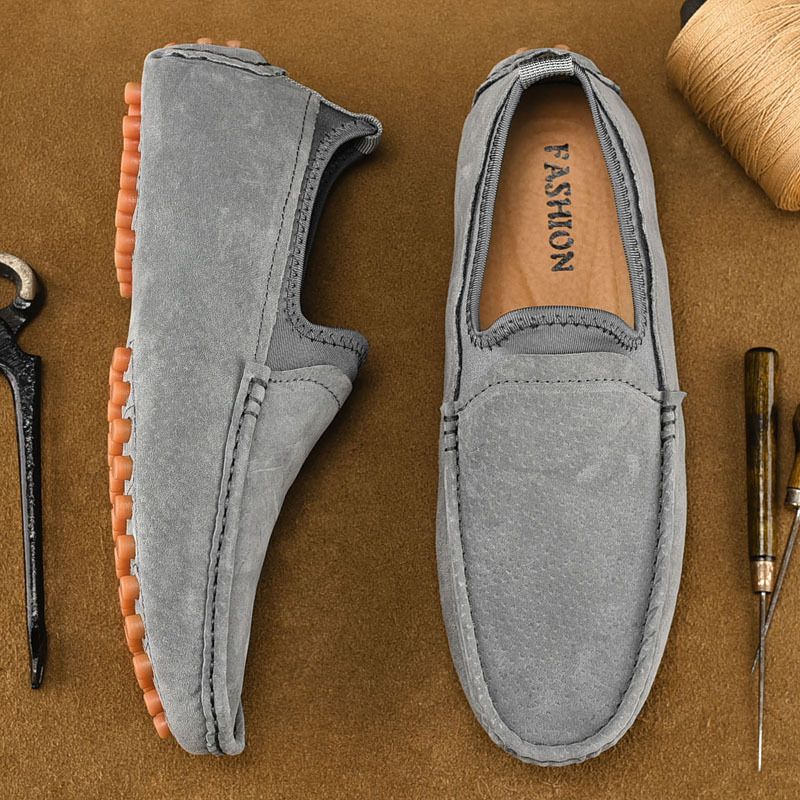 Solid Color Simple Bean Shoes Trend Foot Set Men's Shoes Fashion Large Size Casual Shoes_vogvips.com
