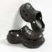 Hole Shoes Women's High Heel Slippers Summer Breathable Garden Shoes Women's Heel Closed Toe Shoes Sandals_vogvips.com