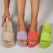 Gingham Platform Sandals For Women Summer Beach Togs_vogvips.com