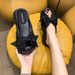 Fashion Bowknot Platform Flip Flop For Women Summer Beach Non Slip Wedge Slippers Woman Thick Sole Clip Toe Slides_vogvips.com