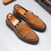 ShoeVault New Derby For Men, Autumn And Winter Slip-On Leather British Style Thick-Soled Men's Shoes, Cross-Border Trade, Large_vogvips.com