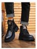 British Retro Martin Boots Men's Autumn Platform Men's Shoes Work High-top Tooling Leather Shoes Non-slip Casual Leather Boots_vogvips.com