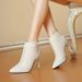 French Style Thin Elegant Shoes Autumn Winter New Pointed High Heel Short Women's Ankle Fashion Slim Boots_vogvips.com
