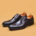 Men's shoes three-joint formal business leather shoes British leather leather handcrafted square toe shoes_vogvips.com
