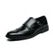 Large Buckle Sizes 38-48, Block Leather Shoes, One Step On Formal Men's Shoes_vogvips.com