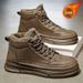 Winter Fleece-Lined Martin Boots, Men's Waterproof And Anti-Slip High-Top Work Shoes, Men's Thickened Warm Short Boots,_vogvips.com