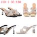 Women's Shoes New Rhinestone Summer Versatile Outerwear Stiletto High Sandals, Transparent Strap Black Plus Size Women's Shoes_vogvips.com