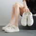 Soft, Cushioned Thick-soled Elevating Mesh Sneakers For Women; Breathable Mesh Uppers, 2026 New Summer Style—ultralight Hollowed-out Slip-ons In_vogvips.com