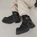 Men's Shoes Niche Autumn New Velcro Martin Boots Functional Style Deconstruction High Top Motorcycle Style Work Boots Heightening Boots_vogvips.com