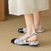 Baotou Sandals Women's Flat Bottom Wear French One-word Strap Single Shoes Small Fragrant Mary Jane Shoes_vogvips.com