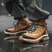 Outdoor Leisure Hiking Boots Thick Sole Heightening Comfortable Lace-up Men's Boots_vogvips.com