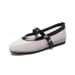 Round Head Fish Mesh Hollowed Out Ballet Flat For Women's Spring And Summer New Line With Buckle Mary Jane Single Shoes_vogvips.com