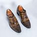 New British Trendy Crocodile Pattern Casual Leather Breathable Legged Men's Business Sharp Scalp Shoes_vogvips.com