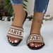 plus Size Flat Slippers for Women Casual round Toe Single Strap Slip-On Home Comfortable Sandals in Various Colors_vogvips.com