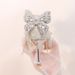 Rhinestone Bow Stiletto Single Shoes Women S Fashion Pointed Toe Shallow Mouth Slip On Non High Heels_vogvips.com