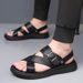 Summer New Men S Leather Sandals Soft Sole Breathable And Comfortable Multifunctional Fashion Beach Shoes Oversize_vogvips.com