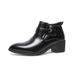 Voyage High-top Martin For Men, Autumn And Winter New Trendy Pointed Toe Short Boots, Men's British Style Zipper_vogvips.com