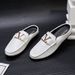 2023 Spring Summer New Breathable Slip-On Lazy Backless Loafers Casual Leather Shoes Cool Half Slippers_vogvips.com
