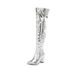 New Sexy Mirror Gloss Pole Dance Long Street Style Party Show Nightclub Chunky High Heel Women's Boots_vogvips.com